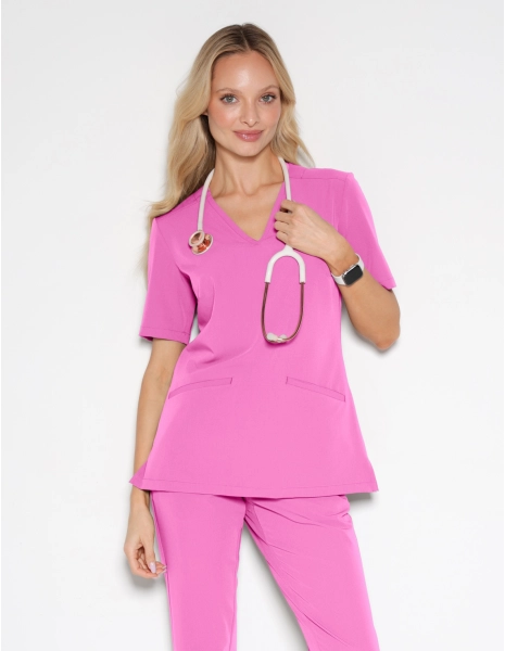 Bluză Medicală Casy - HOT PINK