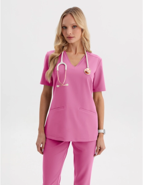 Bluză Medicală Casy - HOT PINK
