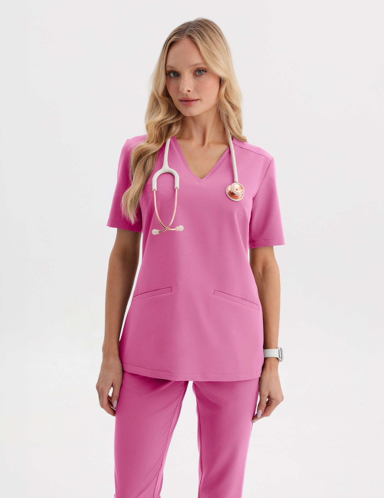 Bluză Medicală Casy - HOT PINK