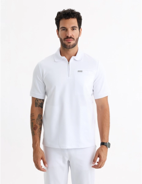 Bluză Medicală Polo Bărbați - WHITE