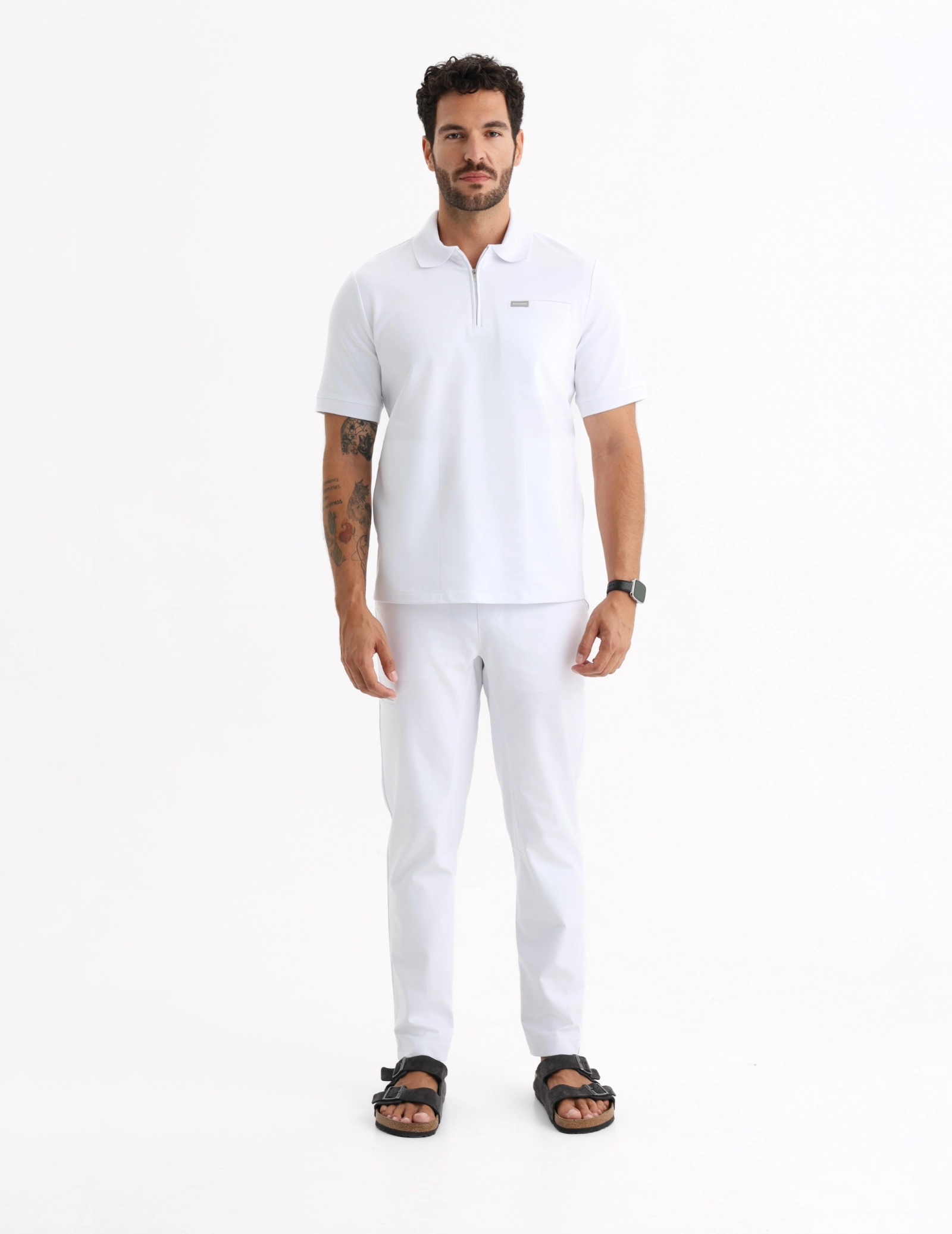 Bluză Medicală Polo Bărbați - WHITE