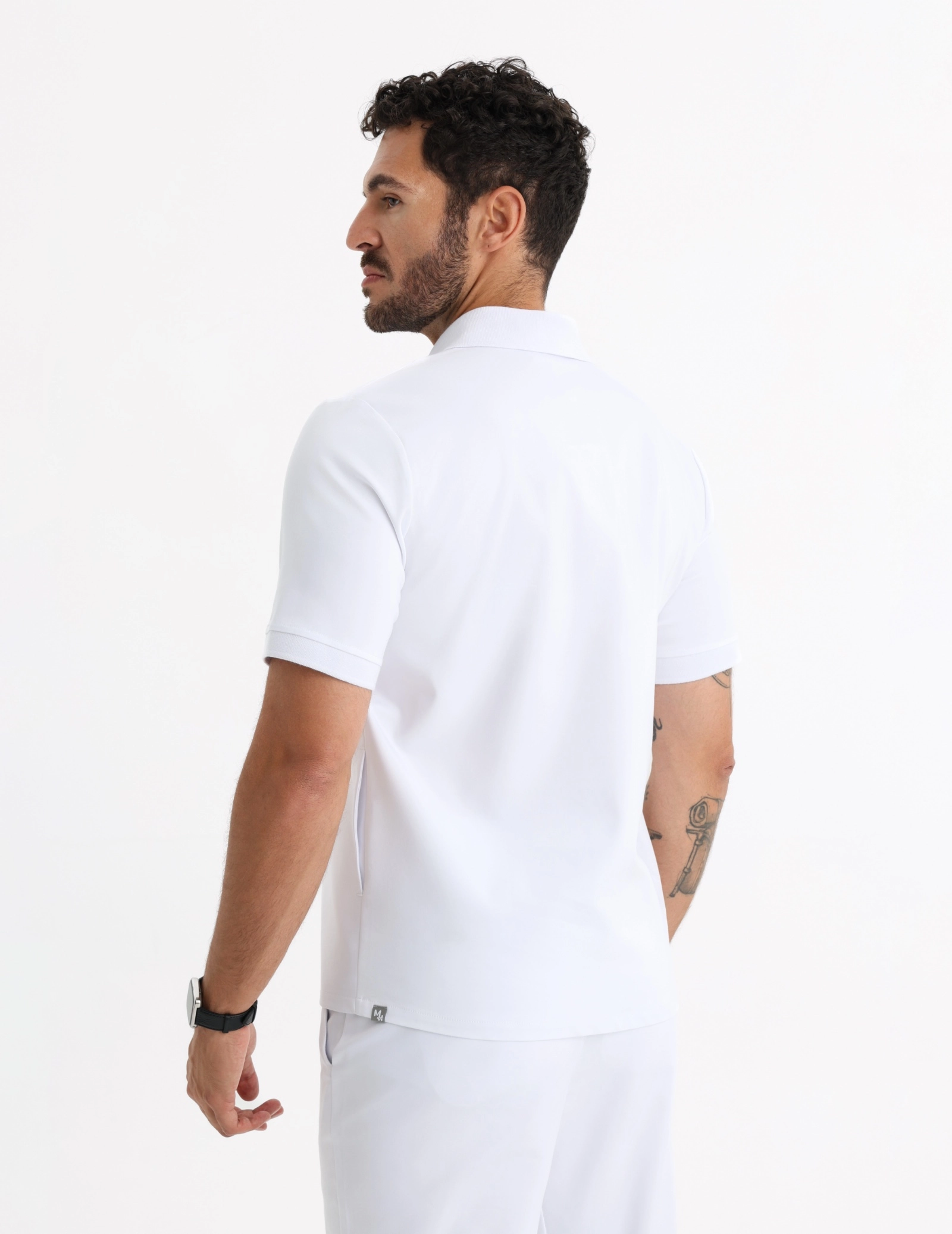 Bluză Medicală Polo Bărbați - WHITE