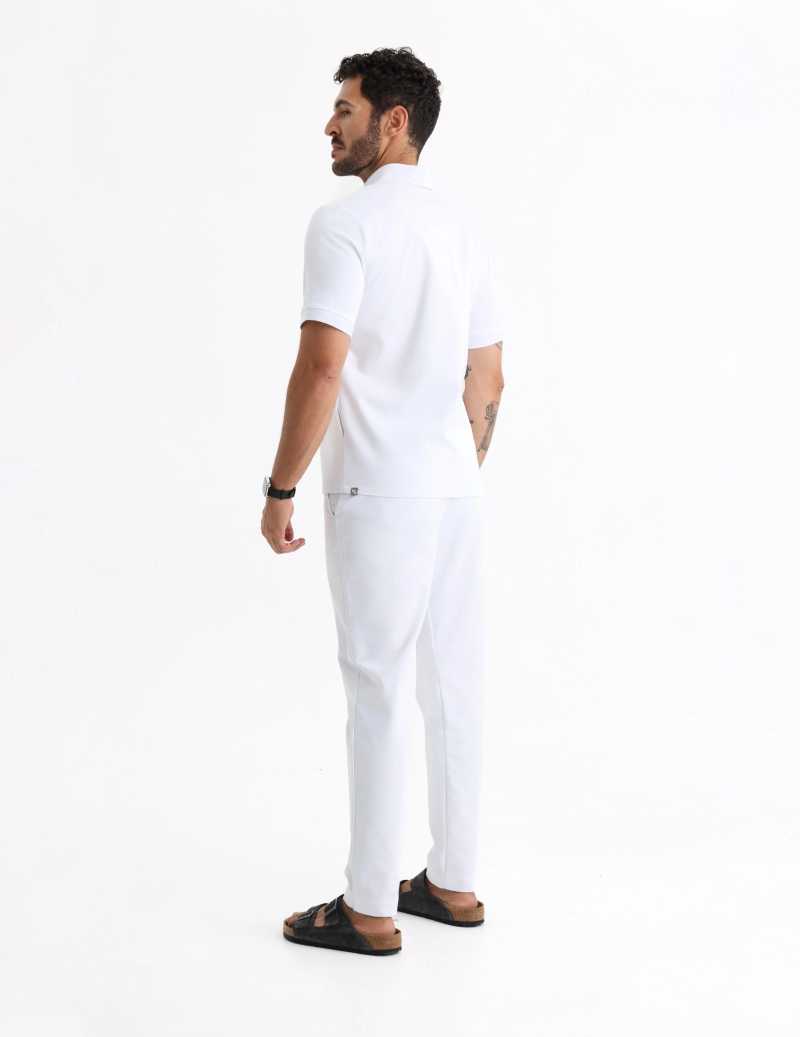 Bluză Medicală Polo Bărbați - WHITE