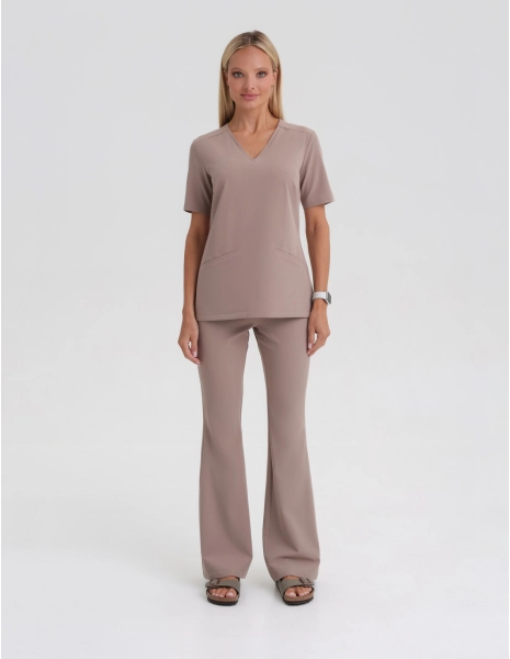 Pantaloni Medicali Dama Flare - BEIGE