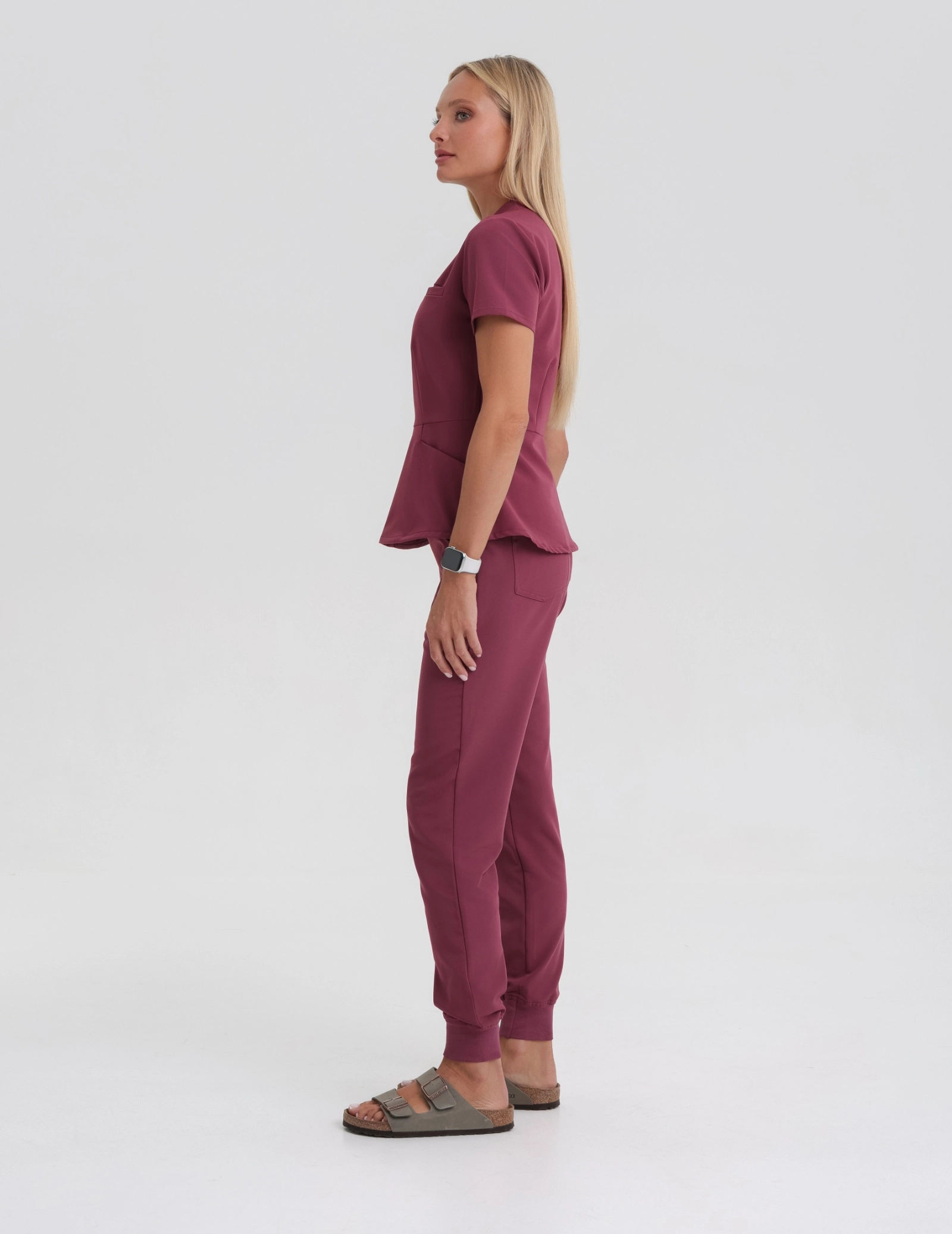 Pantaloni Medicali Dama Jogger - MULLED WINE